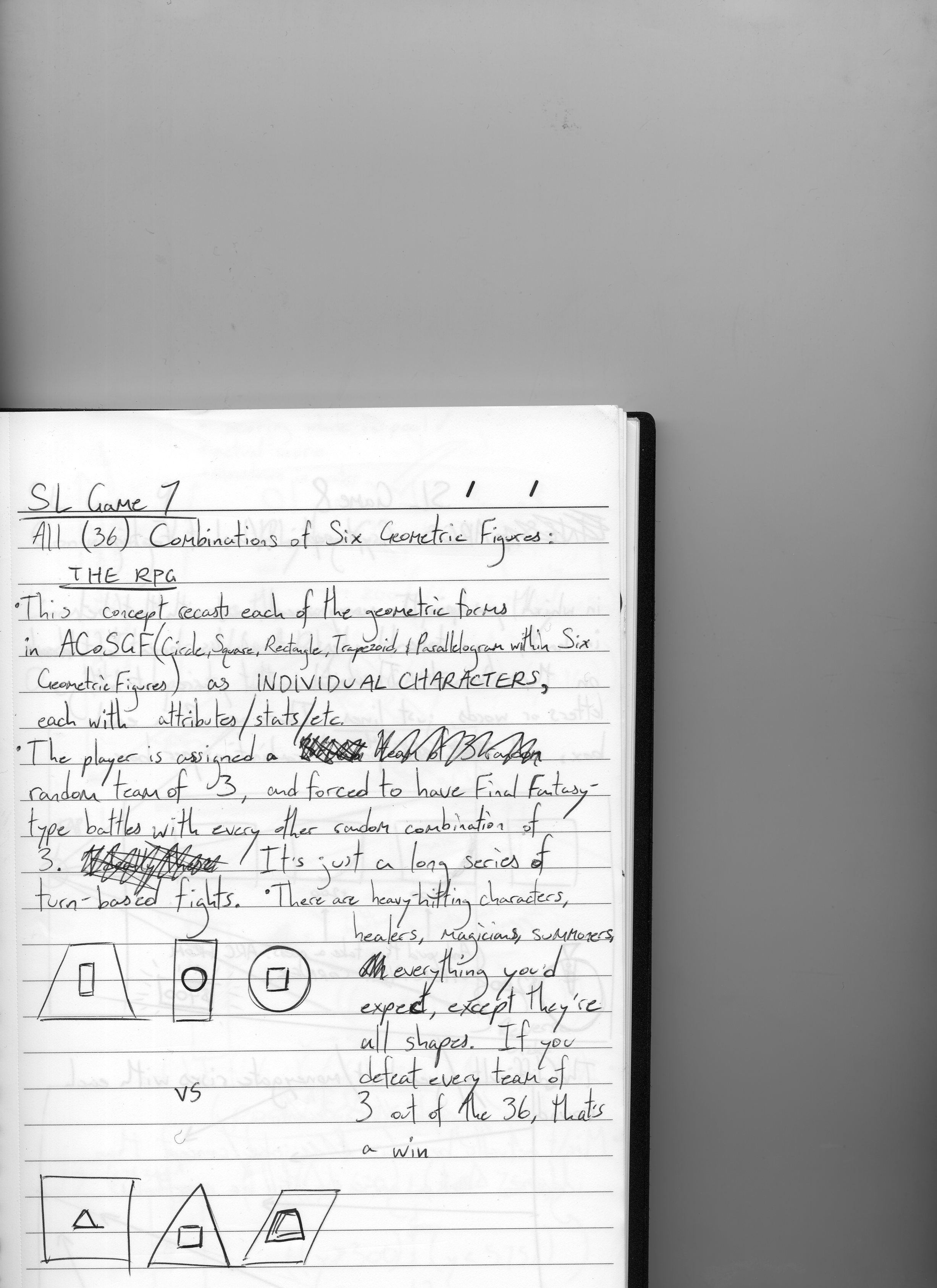Games from Nothing: My Sketchbook — Sol Lewitt Game #7