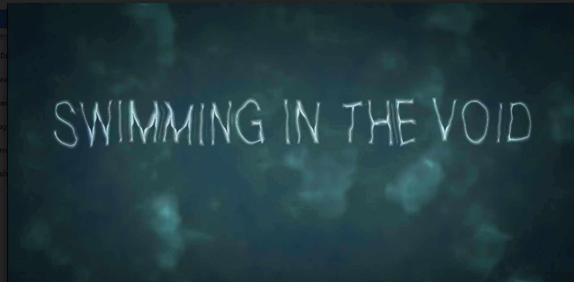 Digital Tools for Artists: Conference Project Post-Mortem — Swimming In the Void